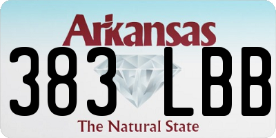 AR license plate 383LBB