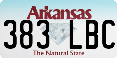 AR license plate 383LBC