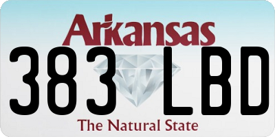 AR license plate 383LBD