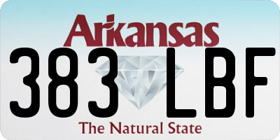 AR license plate 383LBF
