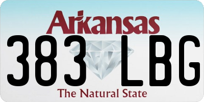 AR license plate 383LBG