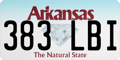 AR license plate 383LBI