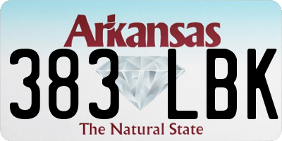 AR license plate 383LBK