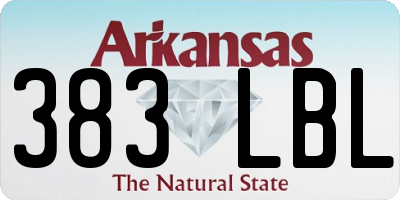 AR license plate 383LBL