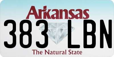 AR license plate 383LBN