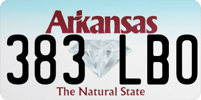 AR license plate 383LBO