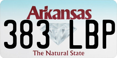 AR license plate 383LBP