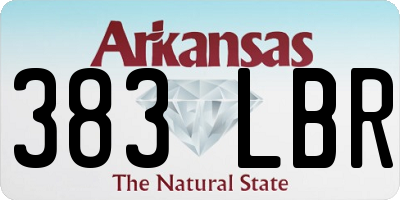 AR license plate 383LBR