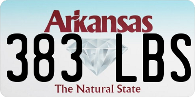 AR license plate 383LBS
