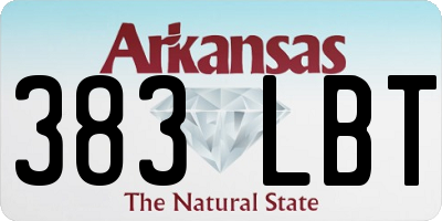 AR license plate 383LBT