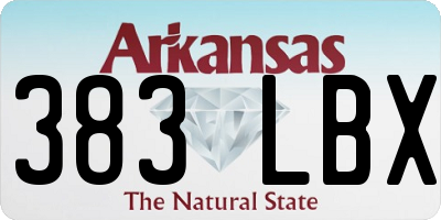 AR license plate 383LBX