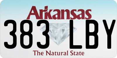 AR license plate 383LBY