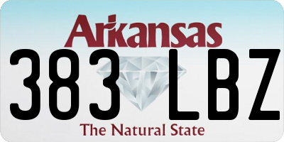 AR license plate 383LBZ