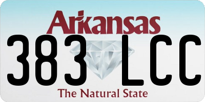 AR license plate 383LCC