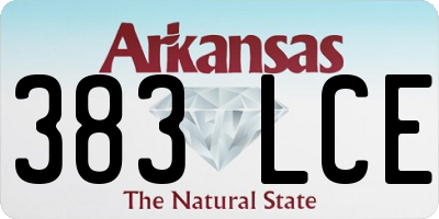 AR license plate 383LCE