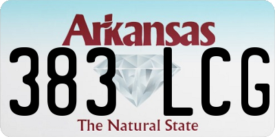 AR license plate 383LCG