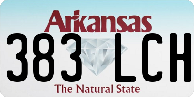 AR license plate 383LCH