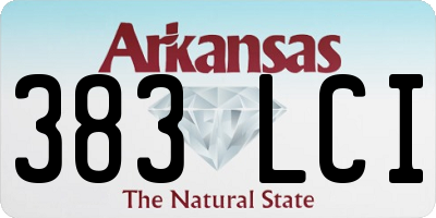 AR license plate 383LCI