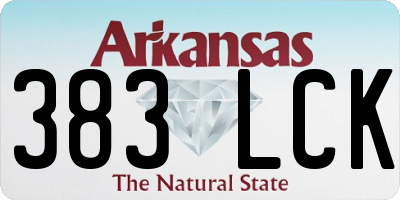 AR license plate 383LCK