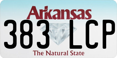 AR license plate 383LCP