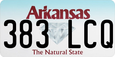 AR license plate 383LCQ