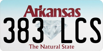 AR license plate 383LCS