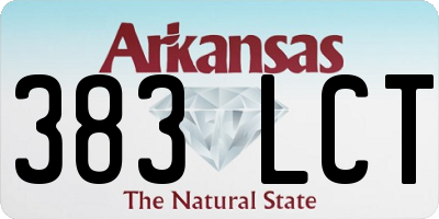 AR license plate 383LCT