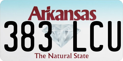 AR license plate 383LCU