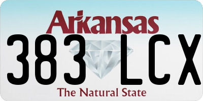 AR license plate 383LCX