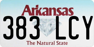 AR license plate 383LCY