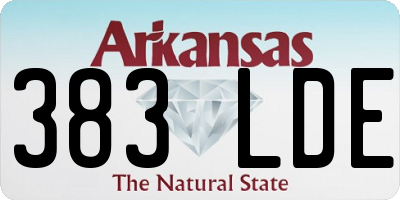 AR license plate 383LDE