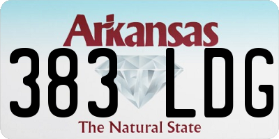 AR license plate 383LDG
