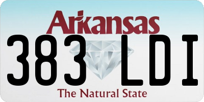 AR license plate 383LDI
