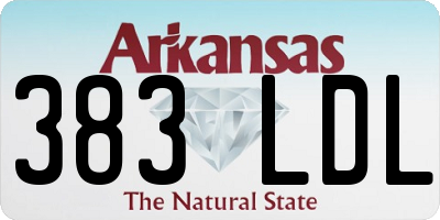 AR license plate 383LDL