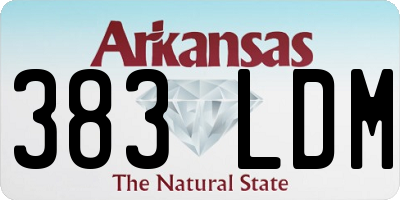 AR license plate 383LDM