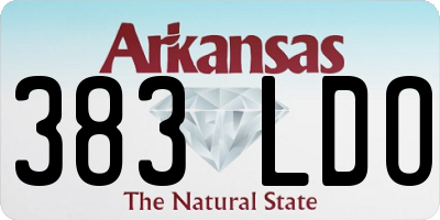 AR license plate 383LDO