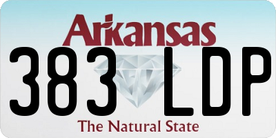 AR license plate 383LDP