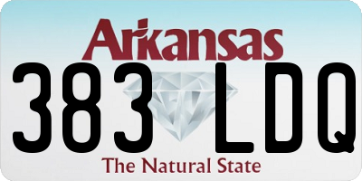AR license plate 383LDQ
