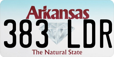 AR license plate 383LDR