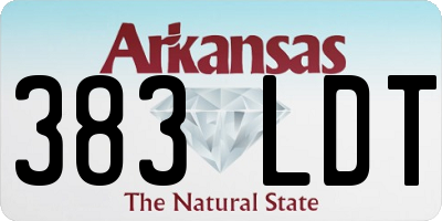 AR license plate 383LDT