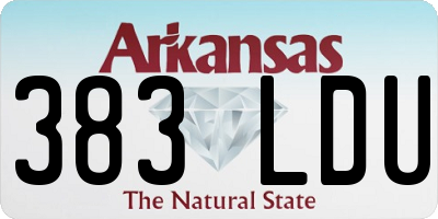 AR license plate 383LDU