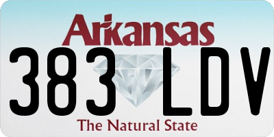 AR license plate 383LDV