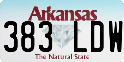AR license plate 383LDW