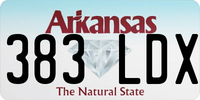 AR license plate 383LDX