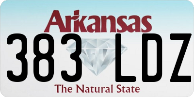AR license plate 383LDZ