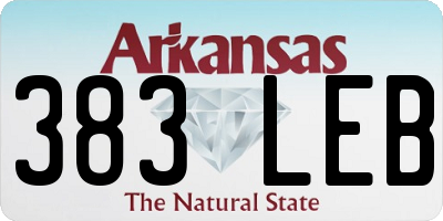 AR license plate 383LEB
