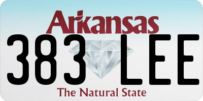 AR license plate 383LEE