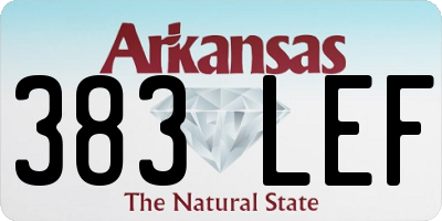 AR license plate 383LEF