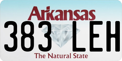 AR license plate 383LEH