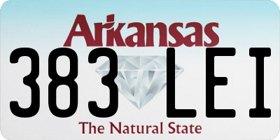 AR license plate 383LEI